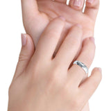 Hammered DC Style Wedding Band 925 Sterling Silver (5mm)