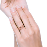 Celtic Ring Oxidized Band Solid 925 Sterling Silver (12mm)