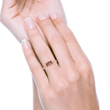 Skull & Crossbones Ring Oxidized Band Solid 925 Sterling Silver Thumb Ring (6.2mm)