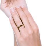 Silver Ring Oxidized Band Solid 925 Sterling Silver Thumb Ring (5.5mm)