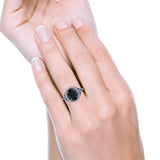 Oval Accent Wedding Engagement Ring Simulated Cubic Zirconia 925 Sterling Silver