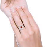 Art Deco Baguette CZ Engagement Ring in 925 Sterling Silver