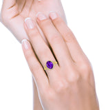 Art Deco Engagement Bridal Ring Simulated Cubic Zirconia 925 Sterling Silver BA1059