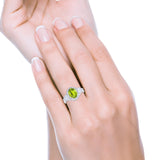 Three Stone Engagement Ring Simulated Cubic Zirconia 925 Sterling Silver BA1067