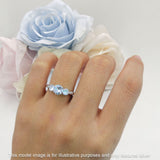 Infinity Round Three Stone Ring Cubic Zirconia 925 Sterling Silver
