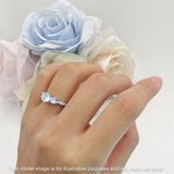 Infinity Round Three Stone Ring Cubic Zirconia 925 Sterling Silver