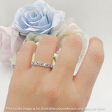 Celtic Style Intertwisted Trinity Wedding Band Solid 925 Sterling Silver
