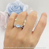 Round Cetlic Trinity Style Cubic Zirconia Ring 925 Sterling Silver