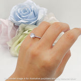 Art Deco Round Solitaire Cubic Zirconia Engagement Ring 925 Sterling Silver