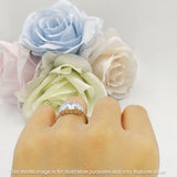 Round Graduating Baguette Cubic Zirconia Ring 925 Sterling Silver