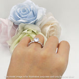 Petite Round Solitaire Ring Baguette Cubic Zirconia 925 Sterling