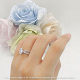 Marquise Split Shank X Ring Cubic Zirconia 925 Sterling Silver