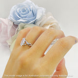 Marquise Split Shank Infinity Twisted Ring Cubic Zirconia 925 Sterling Silver