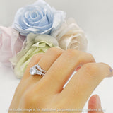 Two Piece Round Vintage Style Bridal Engagement Ring Cubic Zirconia 925 Sterling Silver