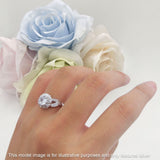 Sunflower Ring Infinity Twisted Round Cubic Zirconia 925 Sterling Silver