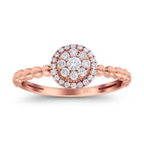 14K Gold 0.25ct Round 7.8mm G SI Promise Diamond Engagement Wedding Ring