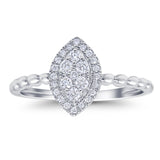 14K Gold 0.21ct Round 11mm G SI Promise Diamond Engagement Wedding Ring