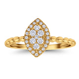 14K Gold 0.21ct Round 11mm G SI Promise Diamond Engagement Wedding Ring