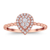 14K Gold 0.26ct Round 9mm G SI Promise Diamond Engagement Wedding Ring