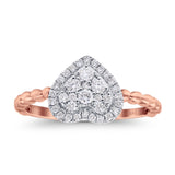14K Gold 0.32ct Round 8.4mm G SI Promise Diamond Engagement Wedding Ring
