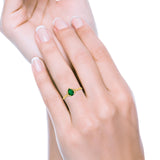 Art Deco Teardrop Engagement Ring Simulated Cubic Zirconia 925 Sterling Silver