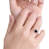 Solitaire Accent Wedding Ring Round Simulated CZ 925 Sterling Silver