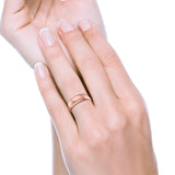 Sterling Silver Wedding Band Ring Round 925 Sterling Silver (9MM)