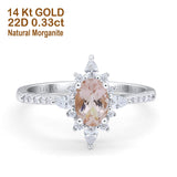 14K Gold 1.54ct Vintage Oval 8mmx6mm G SI Diamond Engagement Wedding Ring