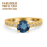 14K Gold 1.16ct Round 6.5mm G SI Diamond Engagement Wedding Ring