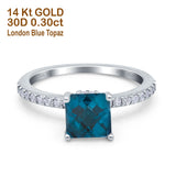 14K Gold 1.55ct Cushion Cut Vintage 7mm G SI Diamond Engagement Wedding Ring
