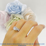 Round Infinity Marquise Vintage Style Floral Ring Natural Aquamarine 925 Sterling Silver