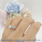 Round Lab Alexandrite Pear Teardrop Engagement Ring 925 Sterling Silver