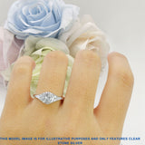 Round Lab Alexandrite Vintage Style Ring Baguette 925 Sterling Silver