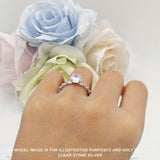 Solitaire Baguette Round Natural Rutilated Quartz Engagement Ring 925 Sterling Silver