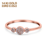 14K Gold 0.05ct Round 5mm G SI Diamond Engagement Eternity Wedding Band Ring