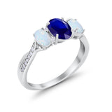 Twisted Infinity Shank Wedding Ring Simulated Cubic Zirconia 925 Sterling Silver
