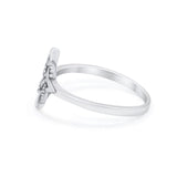 Simple Plain Celtic Star Thumb Ring Band Solid 925 Sterling Silver