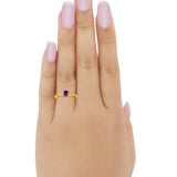 Twist Infinity Shank Ring Round Simulated Cubic Zirconia 925 Sterling Silver