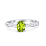 Vintage Style Wedding Ring Round Simulated Cubic Zirconia 925 Sterling Silver