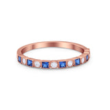 Half Eternity Art Deco Ring Round 925 Sterling Silver
