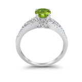 Celtic Art Deco Wedding Ring Round Simulated Cubic Zirconia 925 Sterling Silver