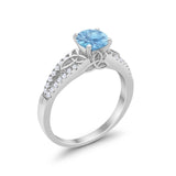 Celtic Art Deco Wedding Ring Round Simulated Cubic Zirconia 925 Sterling Silver