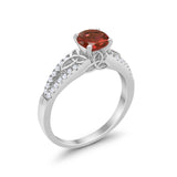 Celtic Art Deco Wedding Ring Round Simulated Cubic Zirconia 925 Sterling Silver