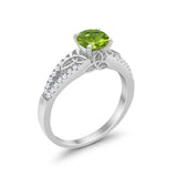 Celtic Art Deco Wedding Ring Round Simulated Cubic Zirconia 925 Sterling Silver