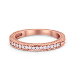 Half Eternity Wedding Band Ring Round 925 Sterling Silver