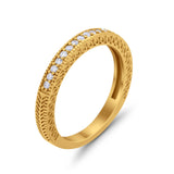 Half Eternity Wedding Band Ring Round 925 Sterling Silver