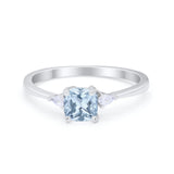 Art Deco Cushion Wedding Engagement Ring Teardrop Pear Cubic Zirconia 925 Sterling Silver