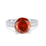 Solitaire Accent Wedding Engagement Ring Round CZ 925 Sterling Silver