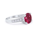 Solitaire Accent Wedding Engagement Ring Round CZ 925 Sterling Silver