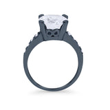 Solitaire Accent Wedding Engagement Ring Round CZ 925 Sterling Silver